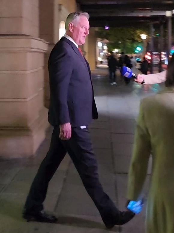 Mount Gambier MP Troy Bell leaves court after being found guilty by a District Court jury of stealing money from disadvantaged children. Picture: Leah Smith.