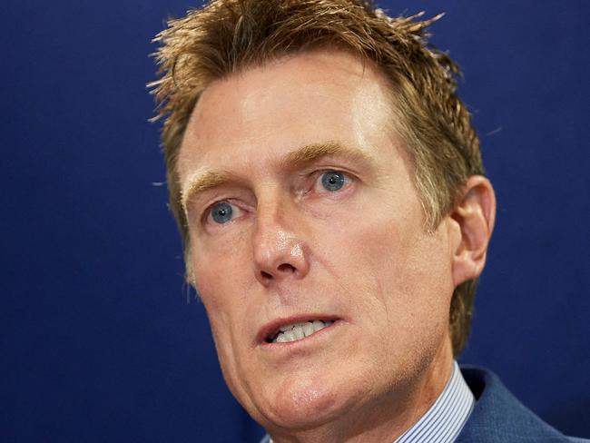 Australia's attorney general Christian Porter speaks during a press conference in Perth on March 3, 2021, after he outed himself as the unnamed cabinet minister accused of raping a 16-year-old girl. (Photo by Stefan Gosatti / AFP)