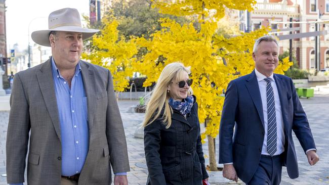 Premier Mr Jeremy Rockliff and Lara Alexander &amp; John Tucker, Civic Square Launceston. Picture: Rob Burnett