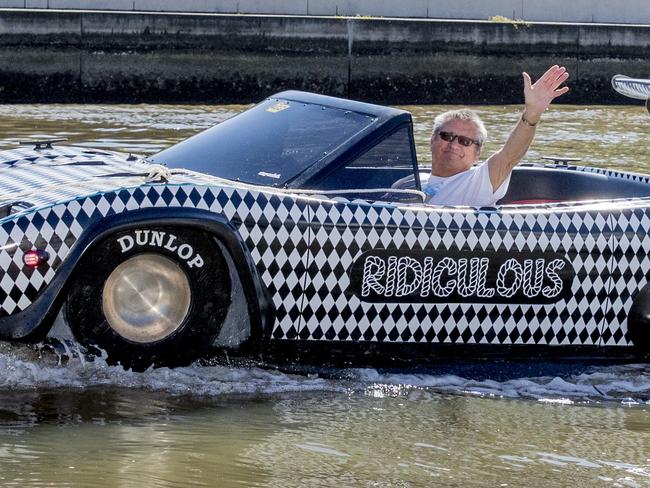 Is it a boatcar or carboat? Glenn Mundell  local has built a car boat, now he wants to use it for advertising.   Picture: Jerad Williams