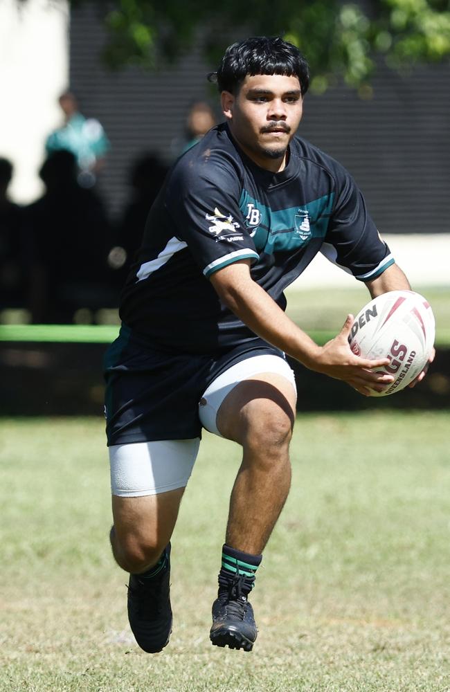 Kurt Caulton in the Payne Cup schoolboy's rugby league match between Trinity Bay State High School Rays and Kirwan State High School Bears, held at Trinity Bay State High School, Cairns. Picture: Brendan Radke