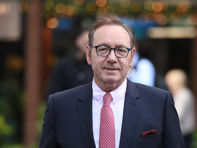 Kevin Spacey arrives at Southwark Crown Court ahead of a jury delivering their verdict of not guilty. Picture: Getty Images