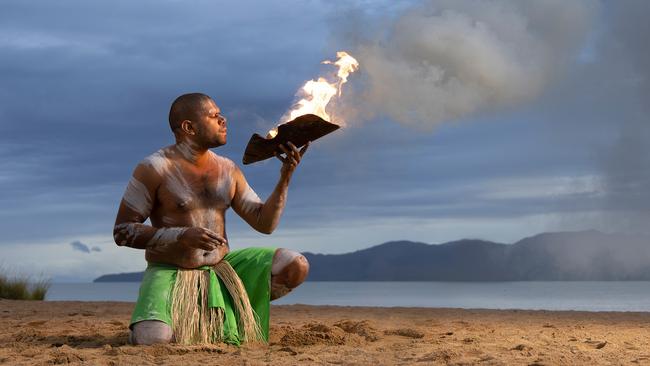 In 2023, Bambarra-Ma Dariburu brought together the Wulgurukaba Walkabouts and Dancenorth for two free performances of the show created especially for NAFA at Jezzine Barracks. Picture: Andrew Rankin