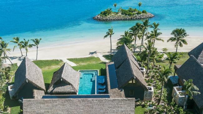 A four bedroom beachfront pool residence at  Six Senses Fiji is a nice place to escape from it all. Picture: Six Senses