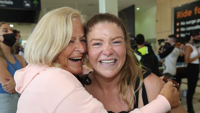 Christine Schmidli with daughter-in-law Alexandra Schmidli reunited after more than a year Picture Glenn Hampson