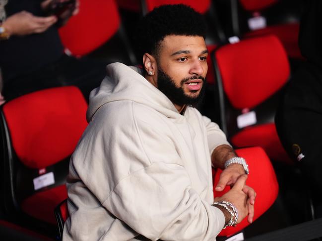 Jamal Murray was in his seat before most. Picture: Chris Unger/Zuffa/Getty Images