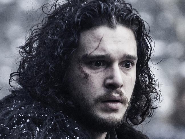 This photo provided by courtesy of HBO shows, Kit Harington, in a scene from "Game of Thrones," season 5. The HBO television series panel for "Game of Thrones" is scheduled for Friday, July 10, 2015, during the 2015 Comic-Con International held at the San Diego Convention Center. (Helen Sloan/HBO via AP)