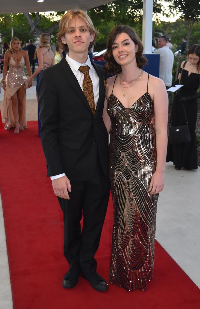 Sebastian Johnson and Amber Gielen at the Mountain Creek State High School formal on November 18, 2022. Picture: Sam Turner