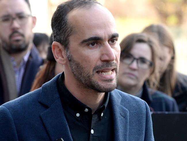 MELBOURNE, AUSTRALIA - NewsWire Photos JULY 6, 2023: Kurdish-Iranian refugee Mostafa "Moz" Azimitabar outside the Federal Court in Melbourne. Picture: NCA NewsWire / Andrew Henshaw