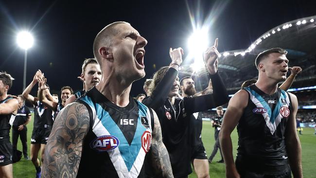 Hamish Hartlett after the qualifying final win. Picture: Ryan Pierse/Getty Images