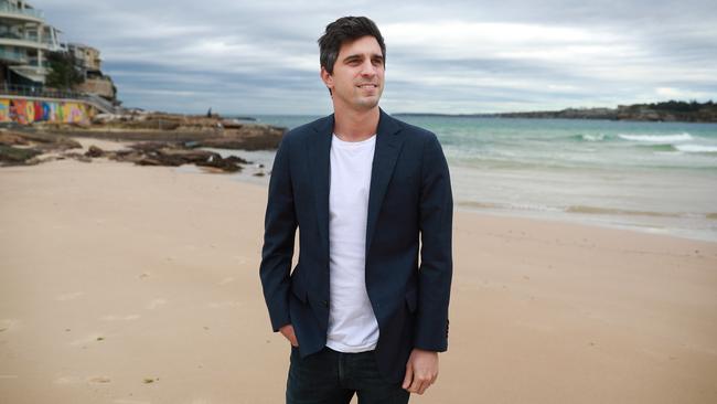 Nick Molnar, CEO of Afterpay at Bondi Beach. Picture: John Feder.