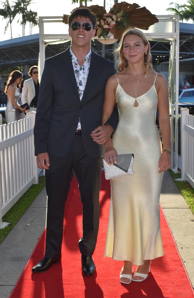 Travis Arnold and Iris Fabjan at the Caloundra State High School formal 2024.