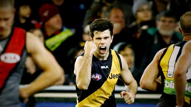 Skipper Trent Cotchin has lifted during Richmond’s resurgence. Picture: Wayne Ludbey