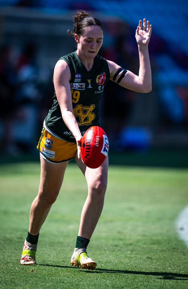 Billie Byers playing for the St Mary's in the 2024-25 NTFL season. Picture: Jack Riddiford / AFLNT Media