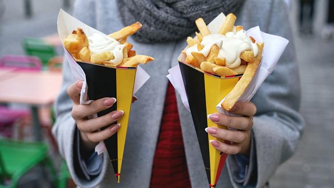 Belgian frites with mayonnaise are some of the world's best hot chips.