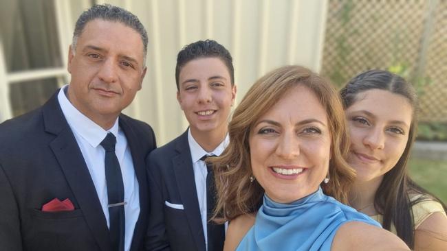 Daniel Mazzotta with his wife Felicia and their two children. Picture: Supplied