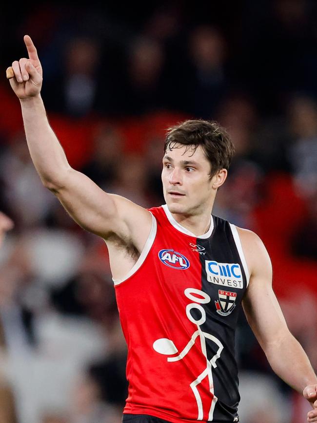 Despite a dip in form, Jack Steele has been one of the Saints’ best this year. Picture: Dylan Burns/AFL Photos via Getty Images.