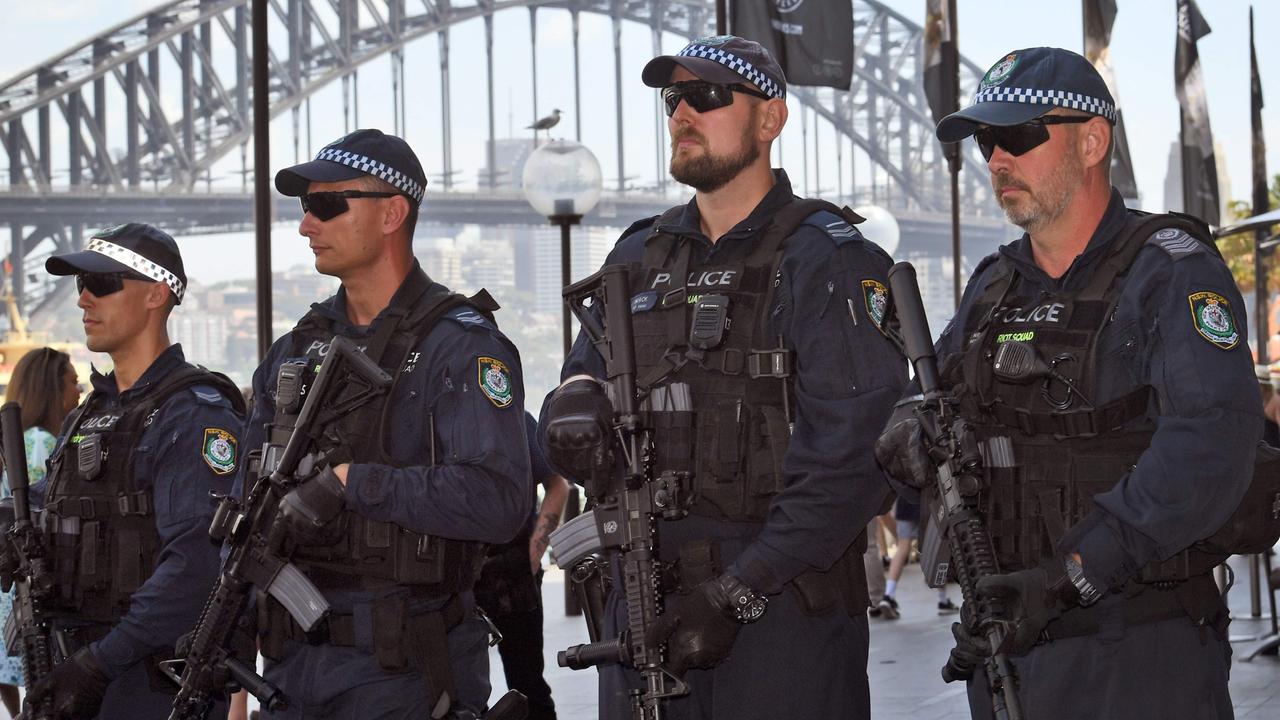 NSW riot squad police protecting and serving the community. Picture: William West/AFP