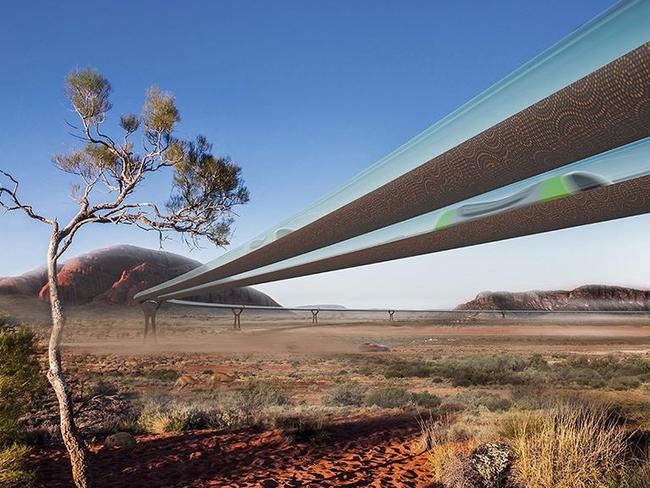 Architecture firm Weston Williamsons has proposed a hyperloop system connecting Adelaide to Brisbane in 90 minutes — the Hyperloop, Australian outback loop.