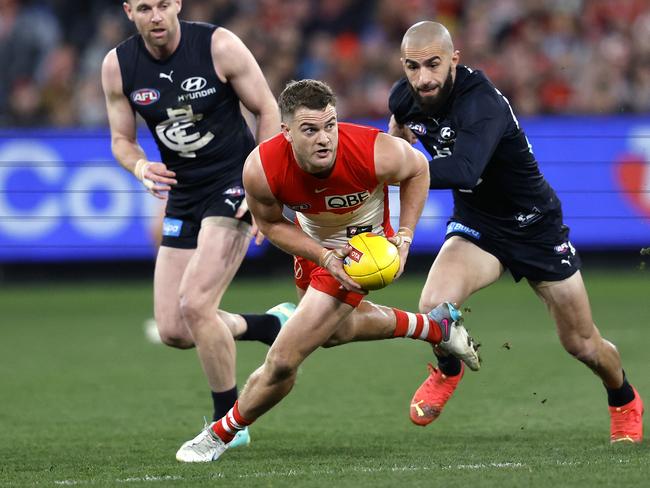 Sydney's Tom Papley on the burst in last year’s elimination final.