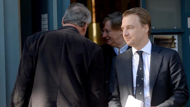 Manly MP James Griffin (right) arranged the meeting at short notice. Picture: Jeremy Piper