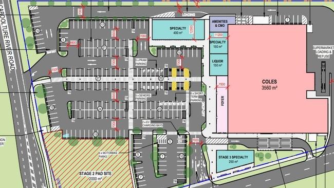 Concept image of the proposed new shopping centre for Caboolture West. Image: Moreton Bay Regional Council/DA Tracker