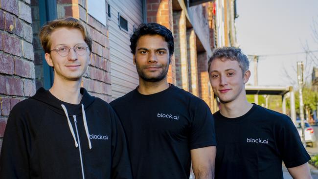 black.ai founders Sebastien Collier, Karthik Rajgopal and Keaton Okkonen.