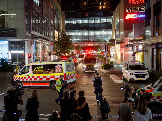 Shoppers at the Melton centre were already on high alert already after the horrific events in a Westfield shopping centre in Sydney. Picture: Max Mason-Hubers