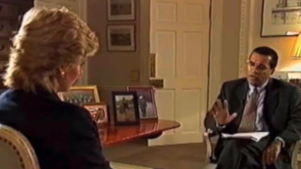 Princess Diana during her 1995 interview with Martin Bashir. Picture: BBC