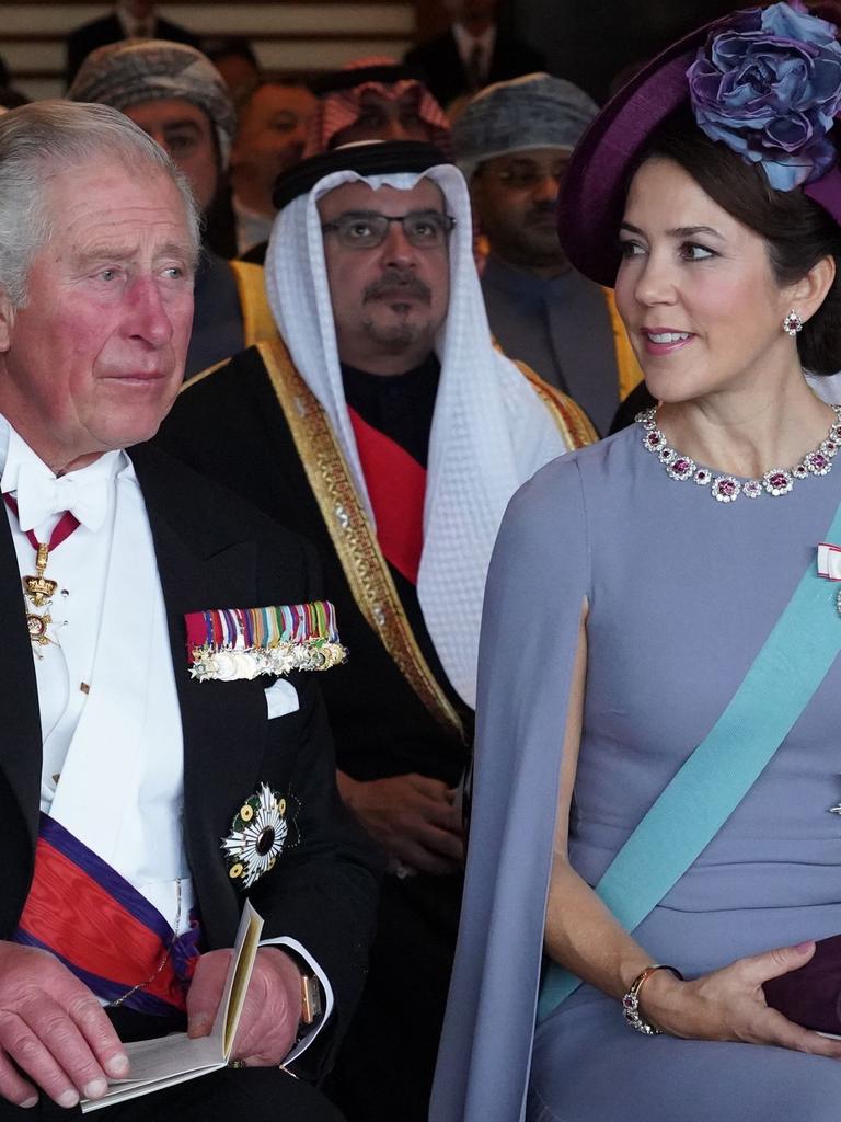 Princess Mary with King Charles. Picture: Handout / Japanese Government / AFP