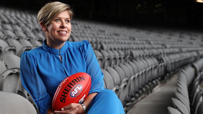 The only current female CEO at the AFL, Jennifer Watt, said there is absolutely a pathway for women to rise and succeed. Picture: Michael Klein