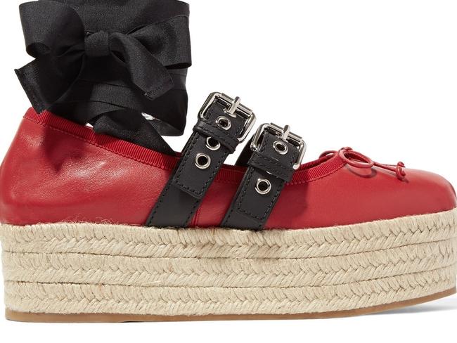 Miu Miu flatforms - elevated espadrille