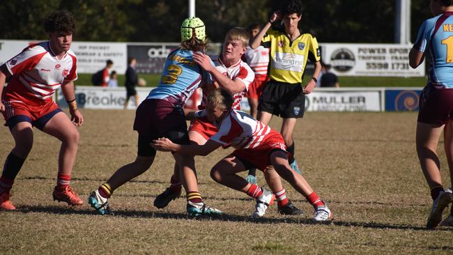 Renouf Shield action: Keebra Park v Palm Beach Currumbin.