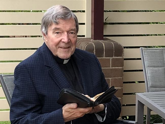 ## EXCLUSIVE for The Australian ONLY ## 13/04/2020: Cardinal George Pell on the grounds of Sydney's Good Shepherd Seminary in Homebush following Easter.