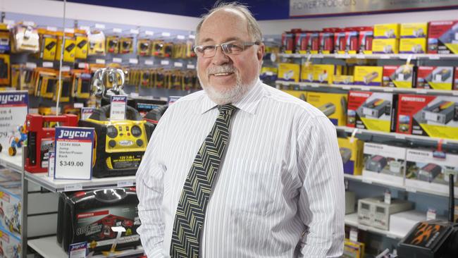 Gary Johnston, managing director of Jaycar. Pictured in the Rydalmere Jaycar retail outlet. Picture: Renee Nowytarger
