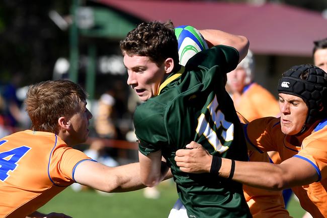 Villanova College player Gus Godwin during the 2021 AIC First XV season. Picture: John Gass