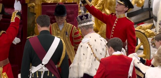 King Charles leaving the church. Picture: Supplied