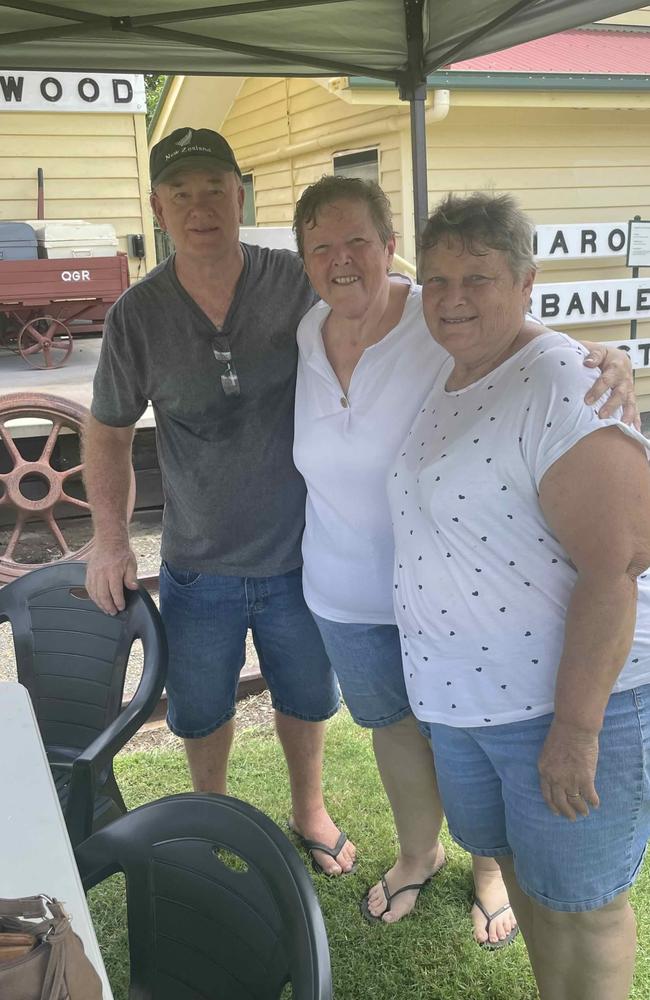 Leanne and Collin Butcherat with Narelle Foyster at the Hervey Bay Historical Society's Australia Day event.