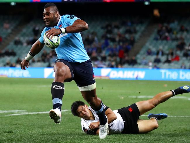 Taqele Naiyaravoro’s tally of 14 tries is a Waratahs record. Picture: Getty