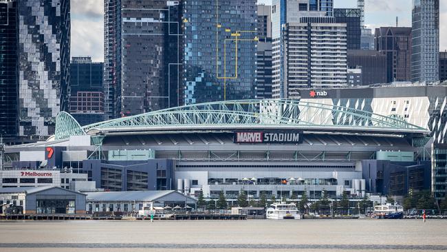 How Docklands and Marvel Stadium looks today. Picture: Jake Nowakowski