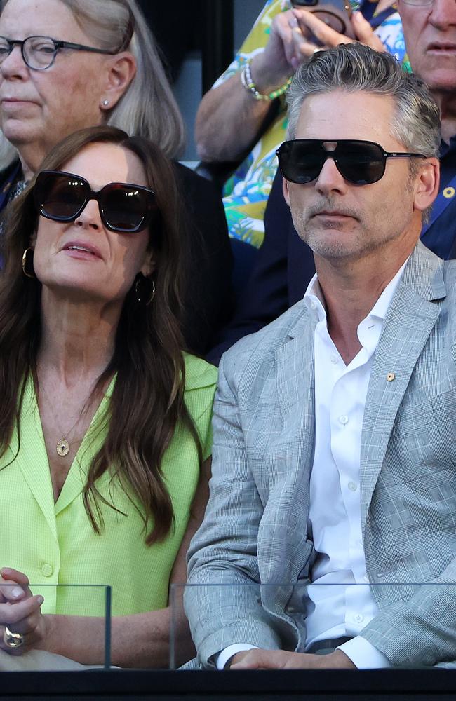 Eric Bana and his wife Rebecca. Picture: Mark Stewart