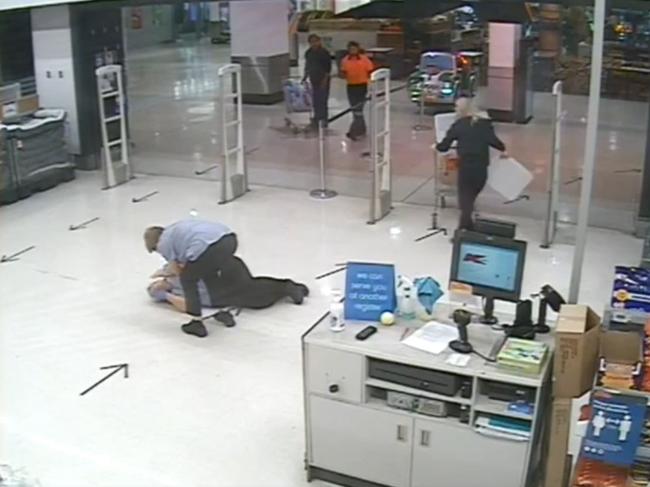 Christine Smith was assaulted by a shoplifter while working at a Kmart in Campbelltown in Melbourne. Picture: Supplied