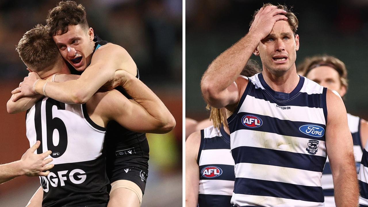 Port Adelaide's intense pressure gave Geelong fits all night, and set up another home preliminary final.