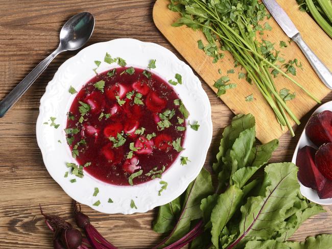 TASTE MATT PRESTON MARCH SOUPS:  Homemade borscht soup on wooden background Picture: iStock