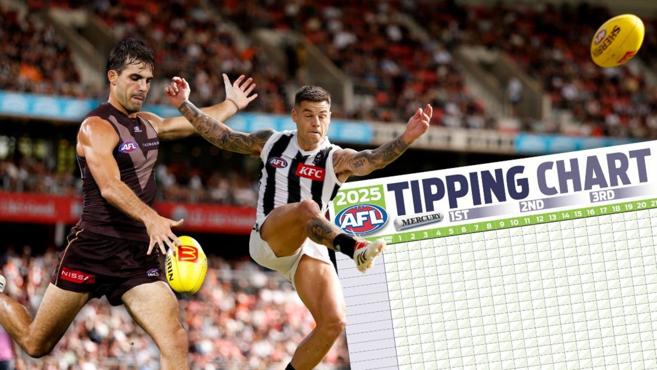 Footy’s back! Download your NEW 2025 AFL tipping chart