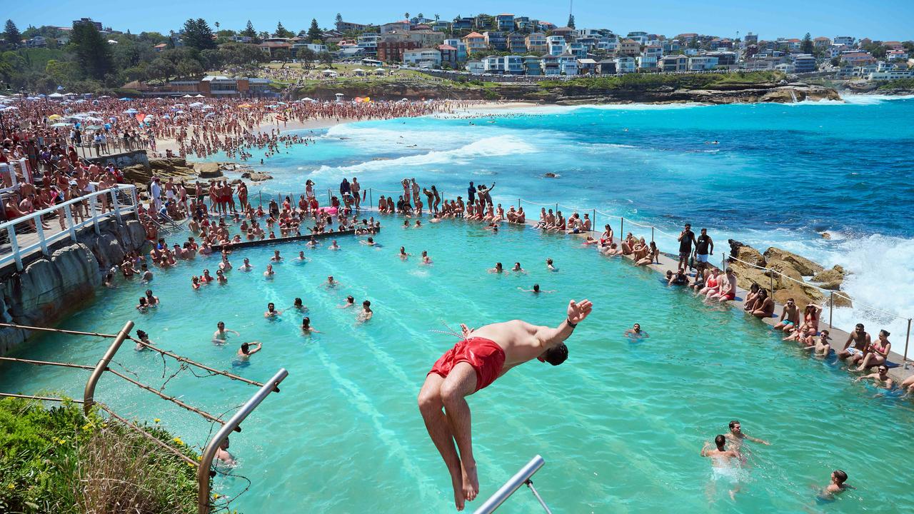 A man in his 20s has been hospitalised after he fell while trying to dive from a cliff. Picture: NewsWire / Flavio Brancaleone