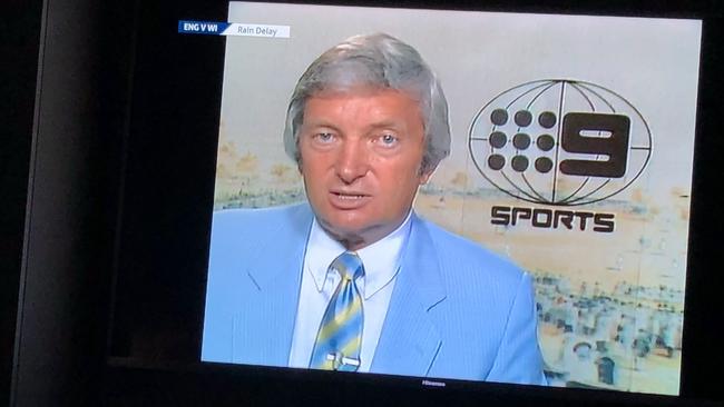 The incomparable Richie Benaud in blue.