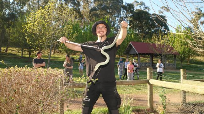 Mark Pelley, known as the Snake Hunter, was bitten by a highly venomous tiger snake. Picture: Supplied