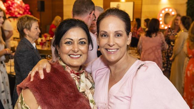 Kiron Barui (left) and Nicole Winter at Fitzy's Colour of Change luncheon raising funds for local breast cancer support, Thursday, May 26, 2022. Picture: Kevin Farmer