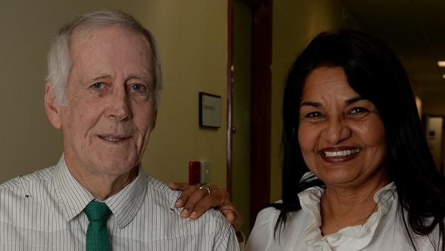 Charles Reid and Saroj Nazareth at Royal Perth Hospital. Picture: Justin Benson-Cooper